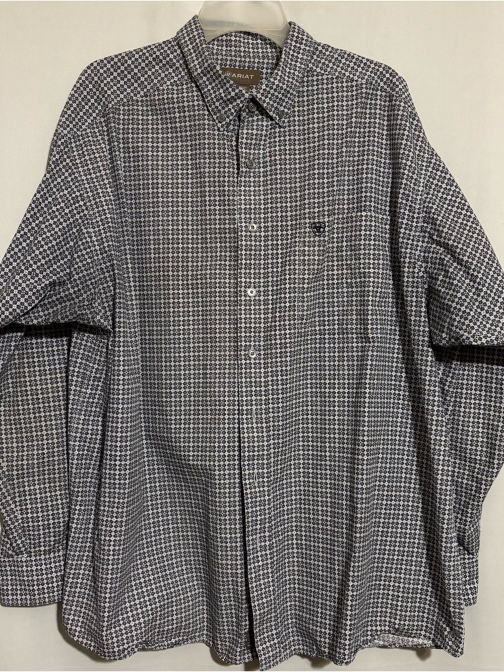 Ariat XXL Men’s Geometric Patterned Button-Down Long Sleeve Shirt